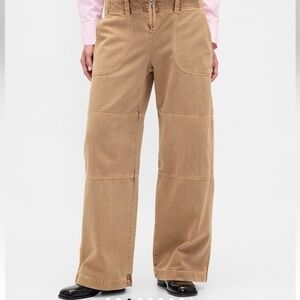 Sandy Liang x Gap Low Rise Utility Pants in Mojave tan